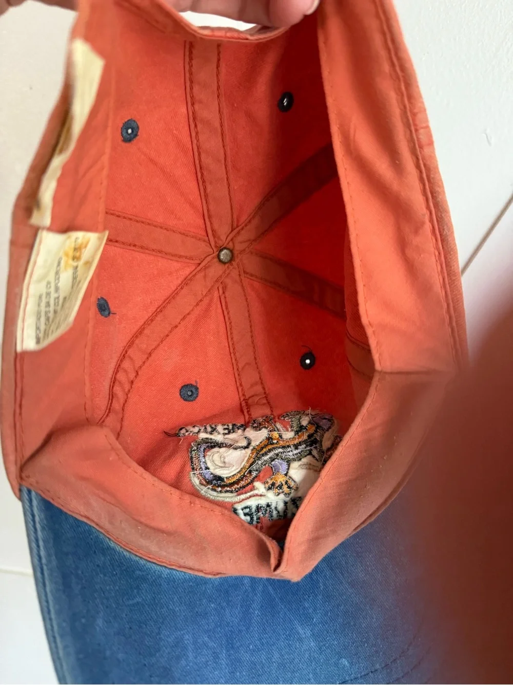 Cozumel Mexico DKPS Branded Rust-Orange hat with Blue Accent
